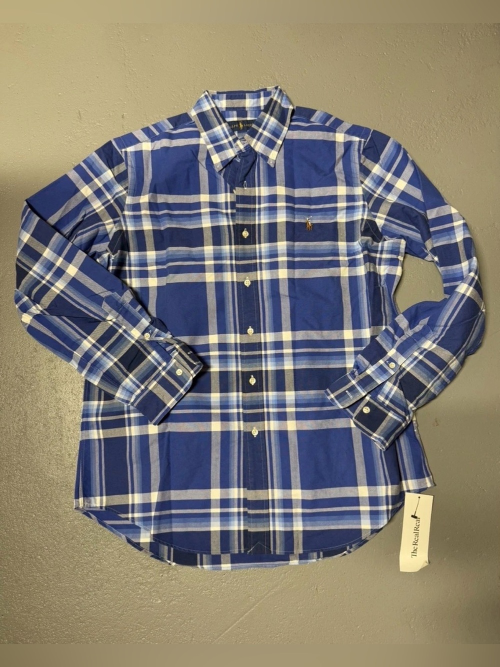 Ralph Lauren Men’s Blue Button Down Dress Shirt Casual Size Large